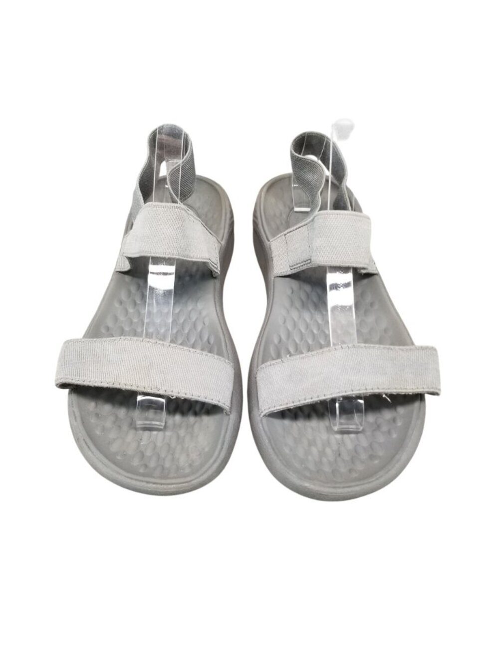 Crocs Shoes Women Size 10 Gray Strappy Ankle Strap Sandals *Read* - Picture 4 of 12